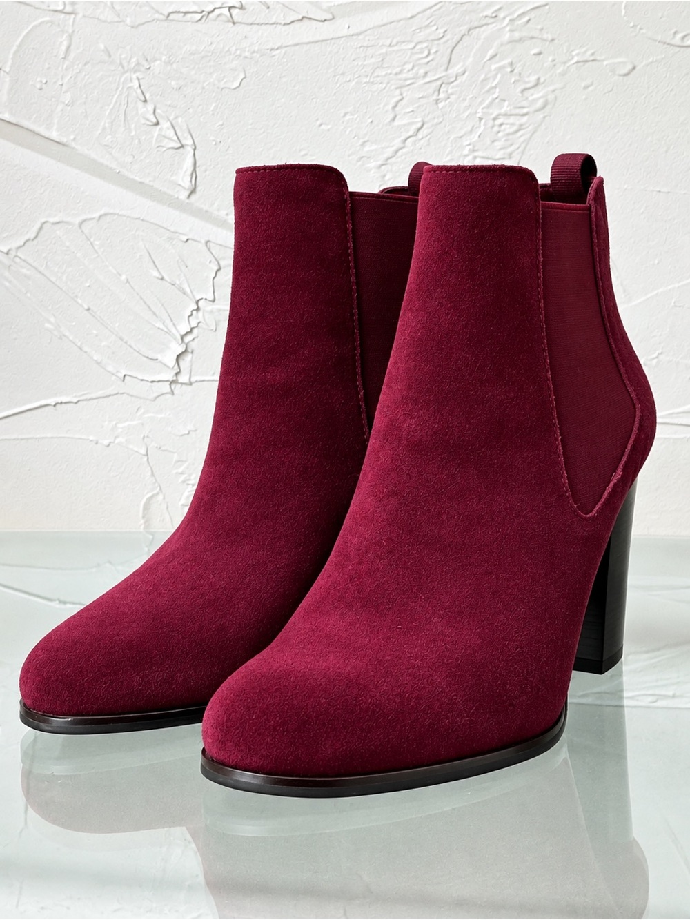 MICHAEL Michael Kors Burgundy Block Heel Ankle Booties size 8M